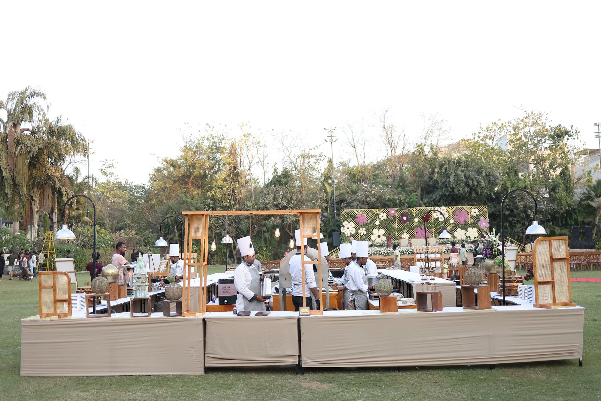Wide view of buffet counters